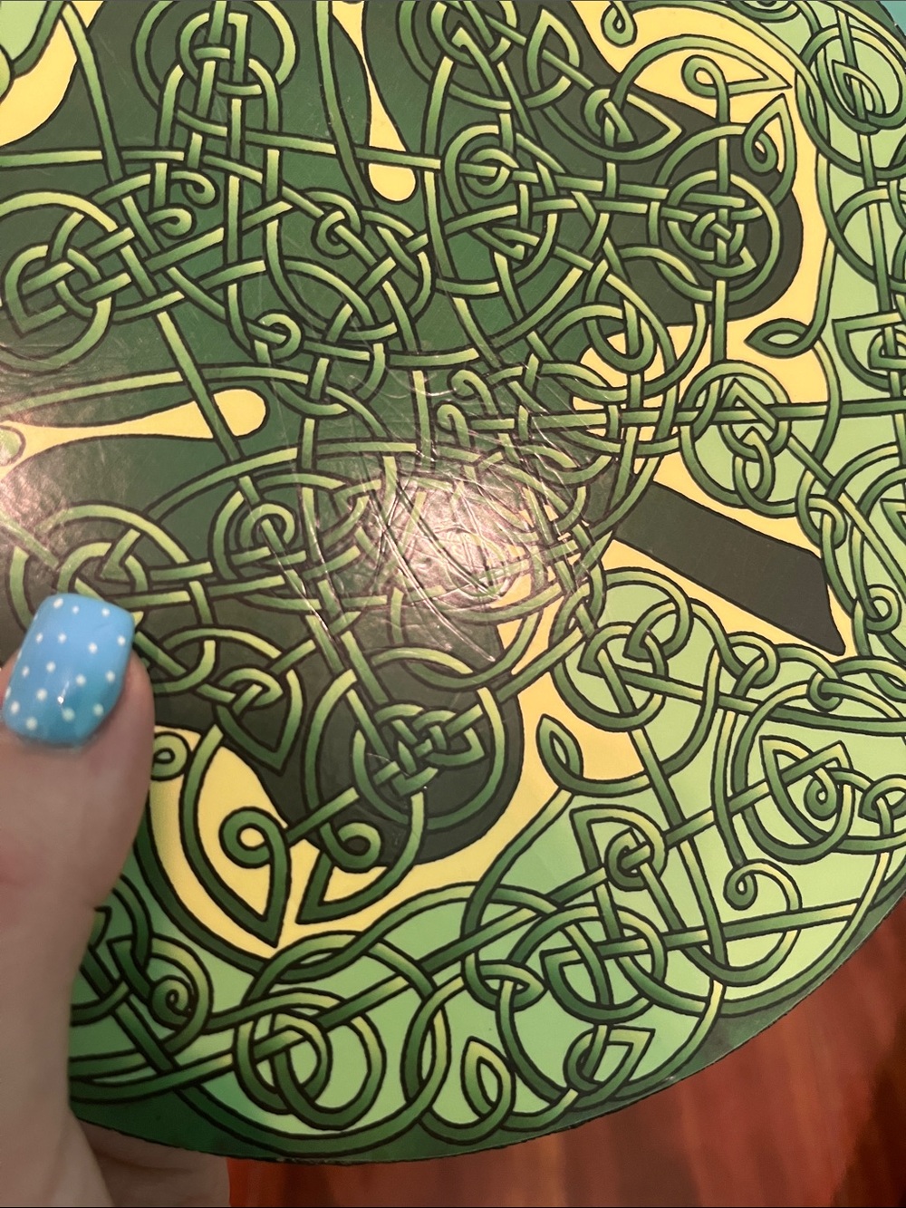 Celtic Shamrock Calming Trace Plate - Picture 4 of 5